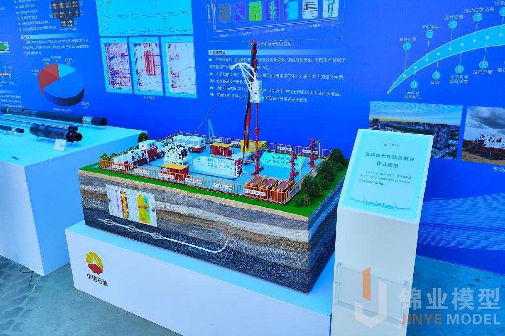 連續管光纖綜合測井作業模型參展完畢